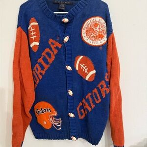 Vintage University of Florida gators Blue and Orange University Cardigan Sweater